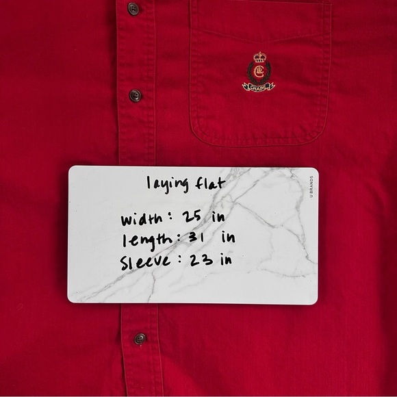 Vintage Chaps Ralph Lauren Red Button Down Shirt. Large. Cotton. - Picture 7 of 7
